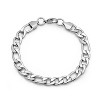 Steeltime 24" and 8.5" Men's stainless steel figaro link set. Color Options: Silver, Gold - 2 of 3