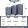 3PCS Suitcase Luggage Sets, Hardshell PP Lightweight Suitcase with TSA Lock, Spinner Wheels (20/24/28 IN) -ModernLuxe - 2 of 4