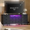 TV Stand for 65,70,75 In TV, 10 Drawer Long Dresser with Power Outlets and LED Lights, 63 Inch Entertainment Center TV Stand Dresser Storage Drawers - 3 of 4