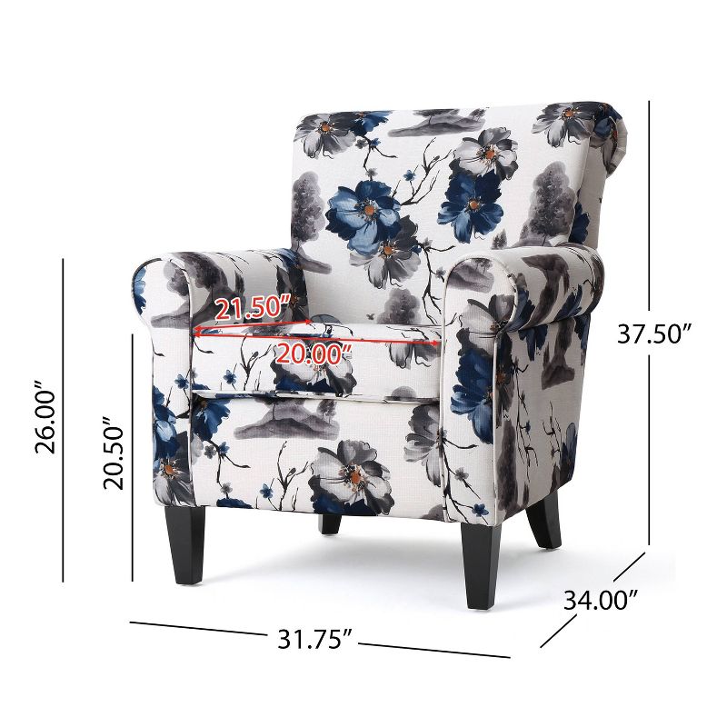 Roseville Upholstered Club Chair - Christopher Knight Home, 6 of 7