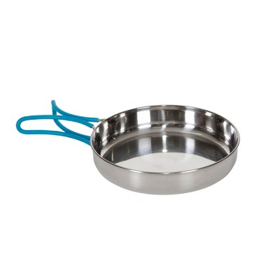 Stainless Steel 5 Piece Silver Cookware Set with Blue Handles
