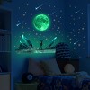 Pvc Moon Meteor Luminous Star Wall Stickers Wall Decals Bedroom Living Room Luminous Self-adhesive Decorative Stickers For Kids Girls Boys - 3 of 4