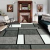 Washable Modern Patchwork Rug Non Slip Low Pile Rug Soft Contemporary Throw Floor Cover Foldable Indoor Carpet for Living Room Bedroom Playroom填 - 2 of 4