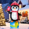 Itopfox 5.5FT Christmas Inflatable Penguin with Gift Boxes LED Lighted Blow Up Yard Decoration 1 Piece for Indoor Outdoor Lawn Holiday - 3 of 4