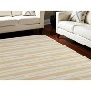 HomeRoots 10' X 14' Yellow and Ivory Striped Hand Woven Area Rug - 2 of 4