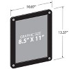 Azar Displays Black Window Sign Holder Frame with Suction Cups 8.5” x 11”, 2-Pack - 4 of 4