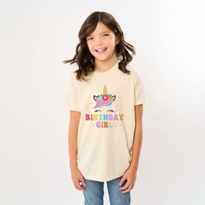 The Juniper Shop Birthday Girl Unicorn Youth Short Sleeve Tee - 1 of 4