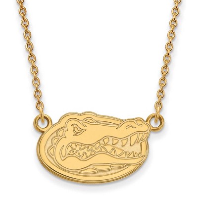 Black Bow Jewelry 10k Yellow Gold Florida Gators NCAA Necklace 18 Inch
