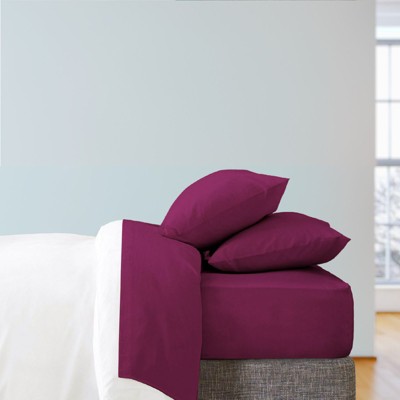 LuxClub Eggplant Full Microfiber Cooling Sheet Set with Deep Pockets