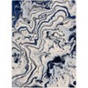 Hauteloom Glendon Cream Blue Marble Rug - 2 of 4