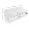 SKRAN Modular Chenille Fabric Sectional Sofa, 2 Seater Cloud Couch with Lumbar Pillow, Loveseat Sofa for Living Room, Bedroom - 3 of 4