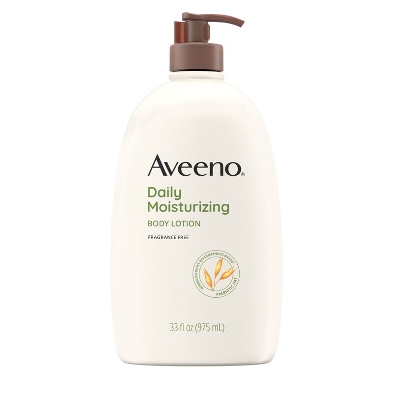 Aveeno Daily Moisture Lotion with Soothing Oats and Rich Emollients - Fragrance Free - 33 fl oz, 1 of 8