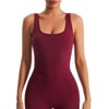 DOMETOUR Sport Slim Jumpsuits Breathable Sports Tummy Control Workout Outfits - 4 of 4