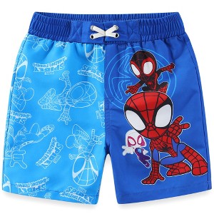 Marvel Spidey and His Amazing Friends Boys UPF 50+ Swim Trunks Bathing Suit for Toddler and Big Kids - 2T - 1 of 4