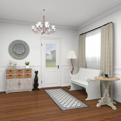 Coastal Charm Full-Length Oval Wood & Shell Wall Mirror