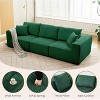 108" Cloud Couch Modular Sectional Sofa with Deep Seat Modern 3-Seater for Living Room Apartments & Small Spaces, No Assembly Required, Green - 3 of 4