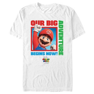 Men's The Super Mario Bros. Movie Mario Our Big Adventure Begins Now T-Shirt - 1 of 4