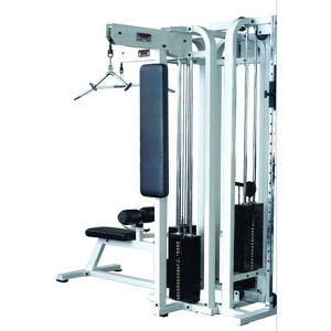 York Barbell STS Tricep Station Silver Adjustable Cable Machine with 200 Pound Weight Stack - 1 of 1