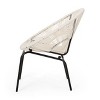 Modern Outdoor Rattan Chair Set – Sleek Design with Durable Iron Frame, Set of 2 - 4 of 4
