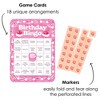 Big Dot of Happiness Hot Girl Bday - Find the Guest Bingo Cards and Markers - Vintage Cake Birthday Party Shaped Bingo Game - Set of 18 - 2 of 4
