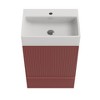 NicBex 20" Modern Matte Finish Bathroom Vanity Cabinet with Ceramic Sink,Freestanding Cabinet with Soft Close Doors,1.38"Pre-drilled Faucet - 3 of 4