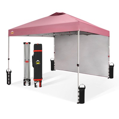 10x10 Recreational Centerlok Canopy & 1 Sidewall - Sto 'N Go, Silver Coated, 150D - RM100H-S1