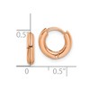 Chisel Stainless Steel Polished Rose IP-plated 2.5mm Hinged Hoop Earrings - 4 of 4