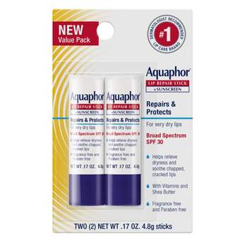 Aquaphor Lip Balm Repair Stick for Chapped Lips - SPF30 - 2pk/.34oz