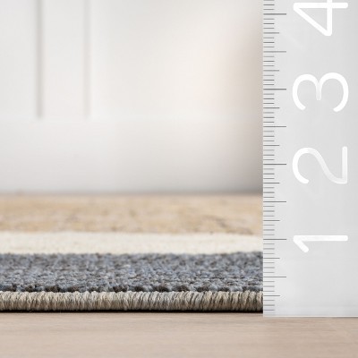 Ryanna 4' x 6' Multicolor Abstract Synthetic Area Rug