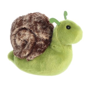 Aurora Small Slow Snail Mini Flopsie Adorable Stuffed Animal Green 7.5" - 1 of 4
