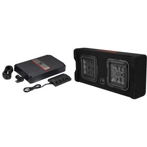 Kicker 49DL7TDF122 Dual Down Firing L7 Thin 12" Enclosure with LX13007 7 Ch. Amplifier Bundle - 1 of 4