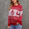 Clearlove Festive Snowflake Women's Christmas Sweater Oversized Comfort Knit Pullover for Winter - 2 of 4