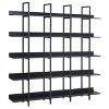 5 Tier Bookcase, Vintage Industrial Style Shelf, Open Display Storage Rack, Home Office Open Bookshelf with Metal Frame for Living Room, Bedroom, Grey - 4 of 4