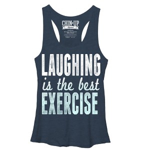 Women's CHIN UP Laughter Racerback Tank Top - 1 of 3