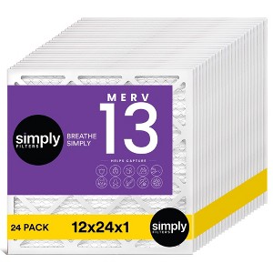 Simply Air Filter, MERV 13, 24 Pack, Furnace Air Filter for HVAC - 1 of 4