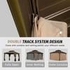 PAGED 10'X12' Hardtop Outdoor Canopies and Gazebos with Galvanized Steel Double Canopy for Patios Deck Backyard, Curtains and Netting, Brown - 4 of 4