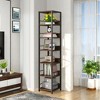 NicBex 6-Tier Corner Bookshelf with Display Shelves & Metal Frame Bookcases for Living Room Home Office, Brown - 4 of 4