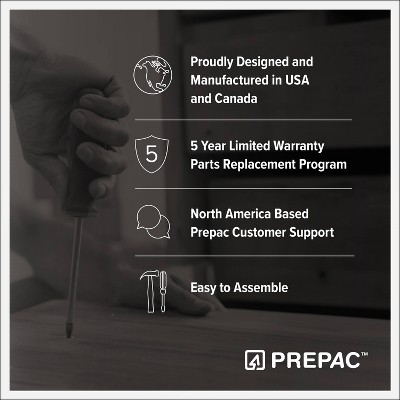 Rustic Black Vertical 6-Drawer Farmhouse Dresser