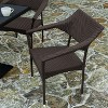 Merrick Lane Fade and Weather Resistant Modern PE Rattan Patio Dining Chair with Reinforced Steel Frame - 4 of 4