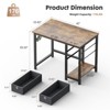 Kumasinova Computer Desk with Drawers,Office Desk with Storage Shelf,Gaming Table with Side Hook,Spacious Work Desk for Home Office - 2 of 4