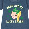 JoJo Siwa Lucky Charm Graphic Short Sleeve Fleece Dress - Heather Navy - 4T - 2 of 3
