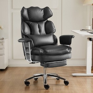 JIONJOY Ergonomic Office Chair with Footrest - BIFMA Certified Executive Chair, Adjustable Lumbar Support & 135° Recline, PU Leather Swivel Chair - 1 of 4