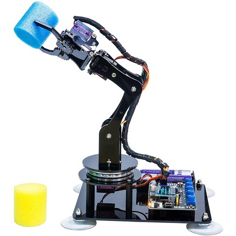 Adeept Ada031 Arduino Compatible Diy Programmable Robot Steam Robotic Arm Kit For Uno R3 W Processing Code Oled Display And 3 Modes Target