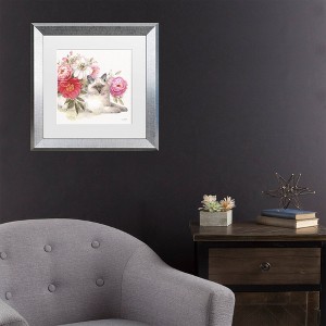 Trademark Fine Art Lisa Audit Obviously Pink 21 Square Matted Framed Art Frame - 1 of 4