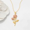 Ross-Simons 14kt 2-Tone Gold Rose Pendant Necklace - 3 of 4