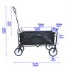 FURNIinspire Wheelbarrows And Lawn Carts Folding Wagon Cart, Collapsible Garden, Beach, Shopping Cart With Handle, Black, 39“*20"*46" - 3 of 4