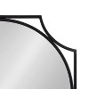 Kate and Laurel Rateau Scalloped Wall Mirror, 28x28, Black - 3 of 4