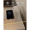 Homhougo Nightstand, Side Table with Charging Station and LED Lights Glass Top Bedside Table with 2 Drawers for Living Room, Bedroom - 4 of 4