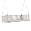 Whisen Minimalist Twin Size Wooden Porch Swing Bed with Secure Sloped Design & Rope Hanging System for Patio or Backyard - 4 of 4