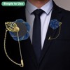 Unique Bargains Wedding Rose Men Suit Boutonnieres Lapel Pin 1 Pc - 4 of 4